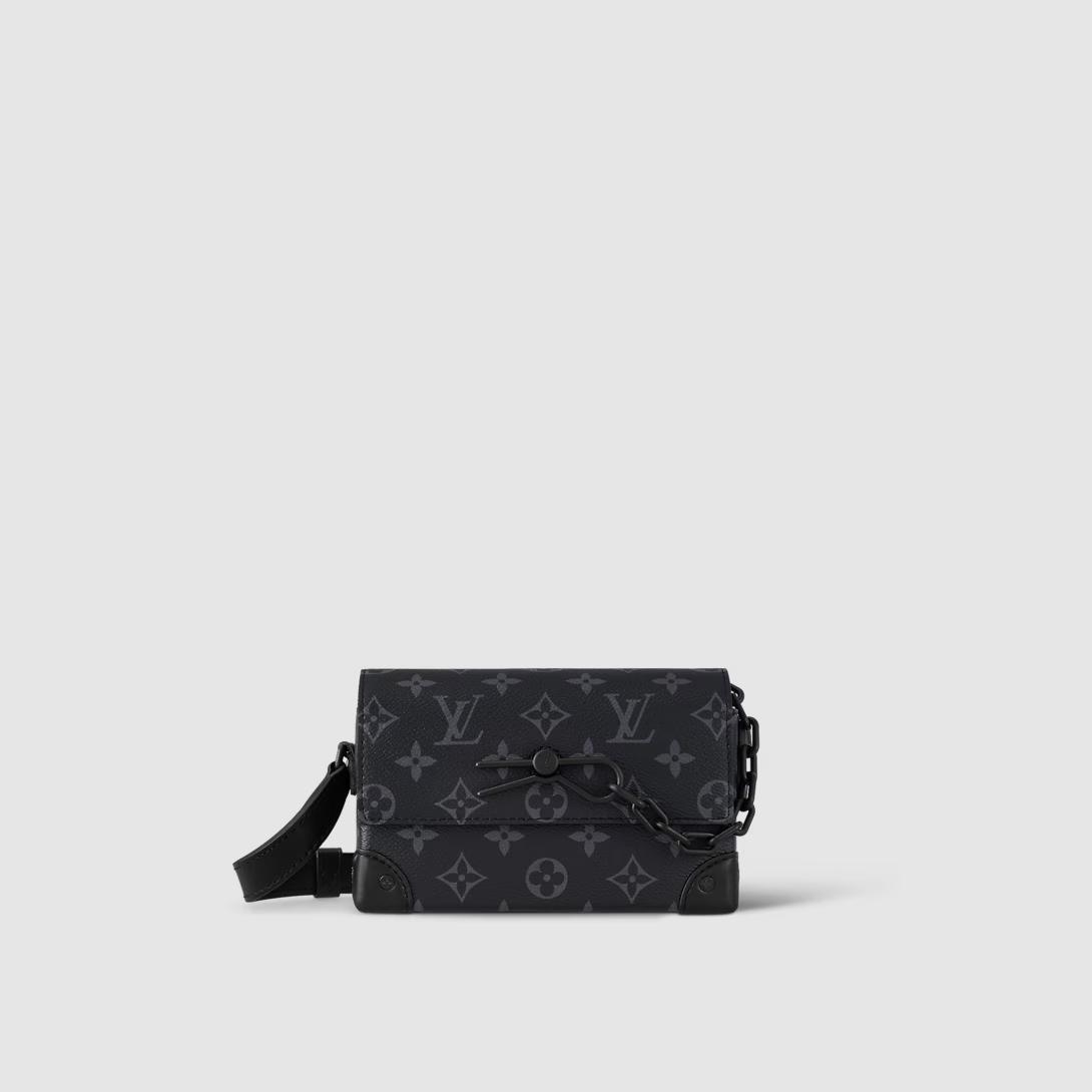 Túi Louis Vuitton Steamer Wearable Wallet Monogram Eclipse Nam Đen